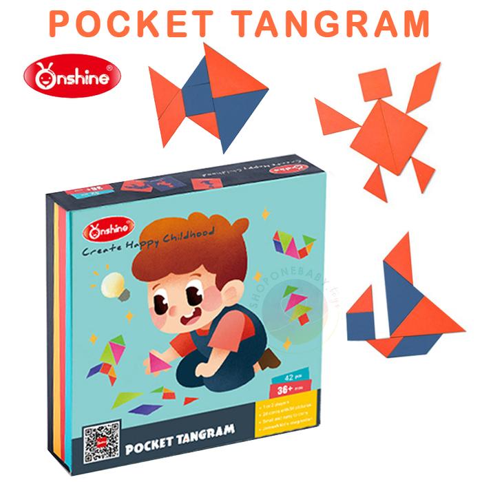 Gambar Onshine Pocket Tangram Creative Wooden Puzzle Toy Mainan Game Edukatif dari onebaby shop undefined Tokopedia