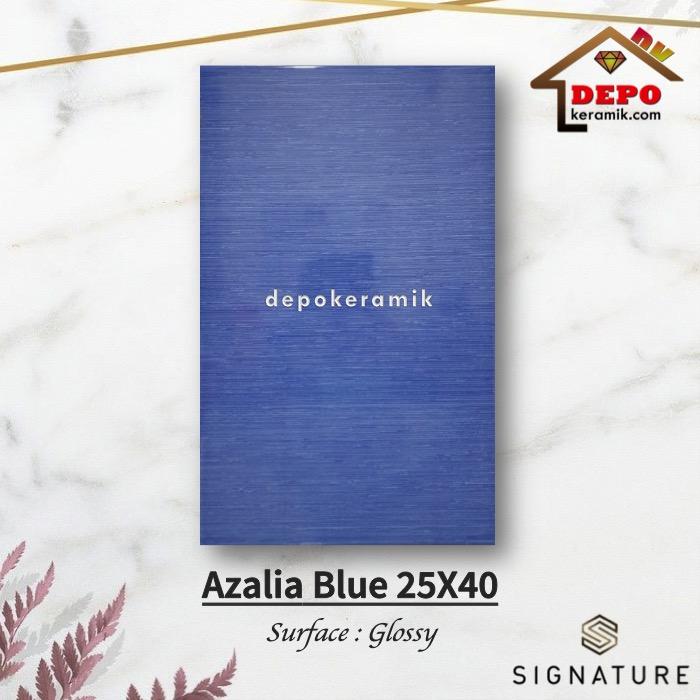 Jual Mulia Signature Azalia Blue 25x40 Kw1 Keramik Dinding Kilap Glossy ...