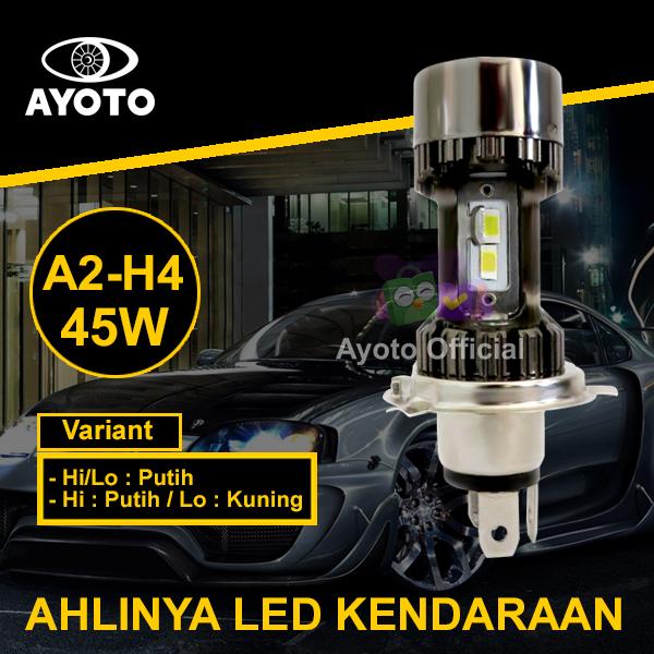 Gambar (1 pc) Lampu LED Mobil AYOTO A2-H4 PNP 45 Watt 10000LM - Putih/Putih dari AyotoLED undefined Tokopedia