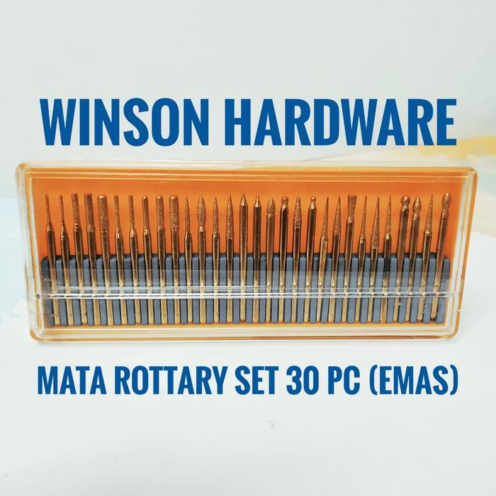 Gambar Mata Bor Tuner Ukir Batu Gerinda Set 30pc Drill Diamond Mini Set 30 Pc - Emas dari WINSON Hardware undefined Tokopedia
