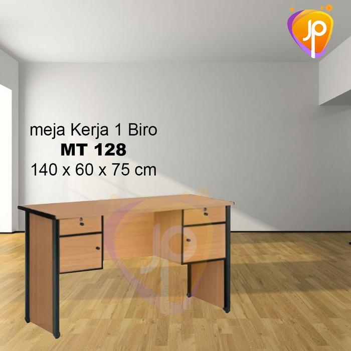 Gambar Meja Kerja/ Meja Kantor/ Meja Biro/ Meja Kerja Biro Besar\ Meja MT 128 - Beech dari INOBEL PONTIANAK undefined Tokopedia