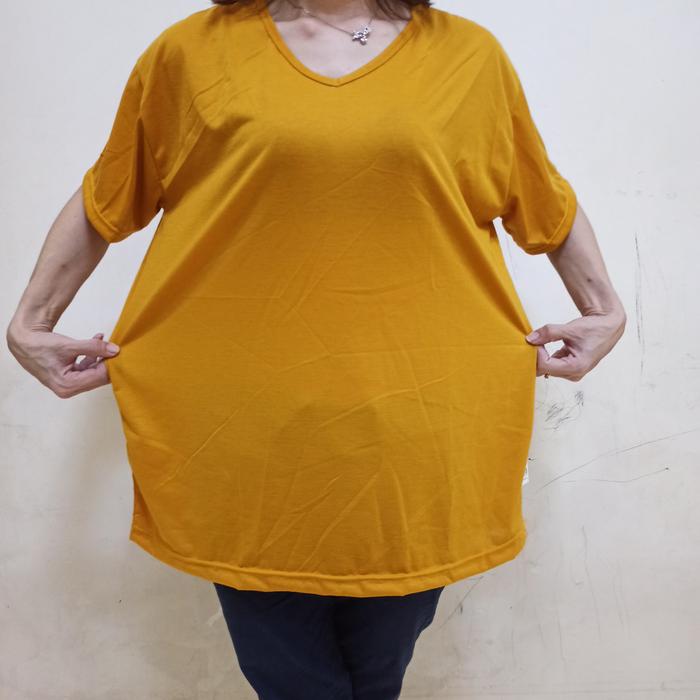 Gambar Kaos atasan wanita size Jumbo XXL - Pink V, XXL dari Yoel shop Fashion undefined 4 Tokopedia
