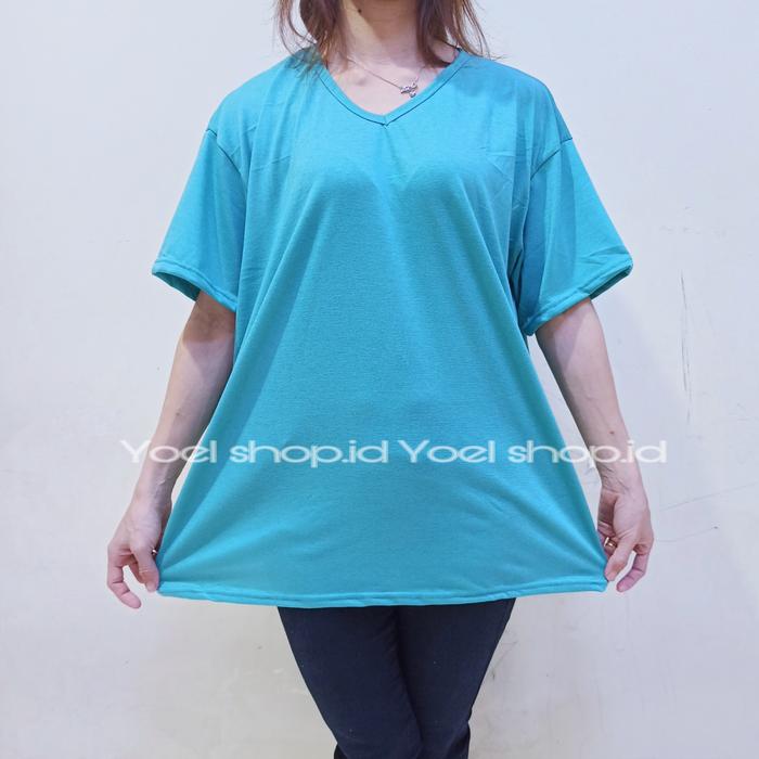 Gambar Kaos atasan wanita size Jumbo XXL - Pink V, XXL dari Yoel shop Fashion undefined 2 Tokopedia