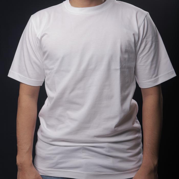 Gambar Kaos Polos untuk Sablon/ Premium Cotton Combed 24s by Knitto Textiles - Putih, M dari eyesome undefined Tokopedia
