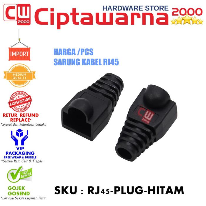 Gambar 1PCS Plug Boot Sarung RJ45 ( Sarung Jacket Crystal Head ) BA-103-PB - Hitam dari Ciptawarna2000 Home Living Kota Palembang Tokopedia