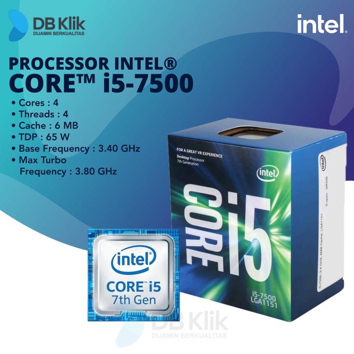 Processor Intel Core i5 7500 KabyLake 3.4GHz LGA 1151