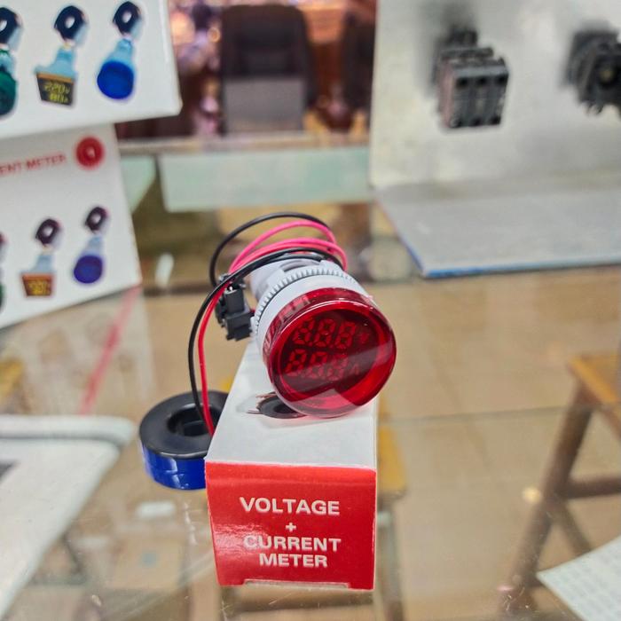 Gambar Pilot lamp Volt + ampere dual 22mm - Merah dari KD Elektrik undefined Tokopedia