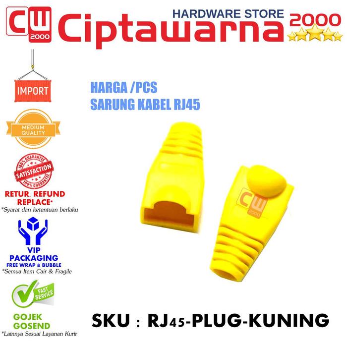 Gambar 1PCS Plug Boot Sarung RJ45 ( Sarung Jacket Crystal Head ) BA-103-PB - Kuning dari Ciptawarna2000 Home Living undefined Tokopedia