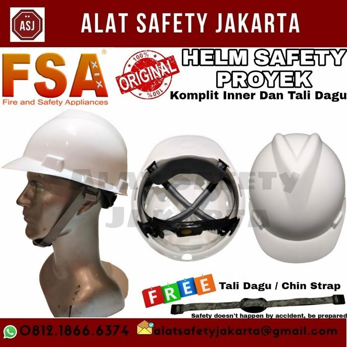 Gambar Helm Safety Proyek Dan Lapangan FSA - Putih dari Alat Safety Jakarta undefined Tokopedia