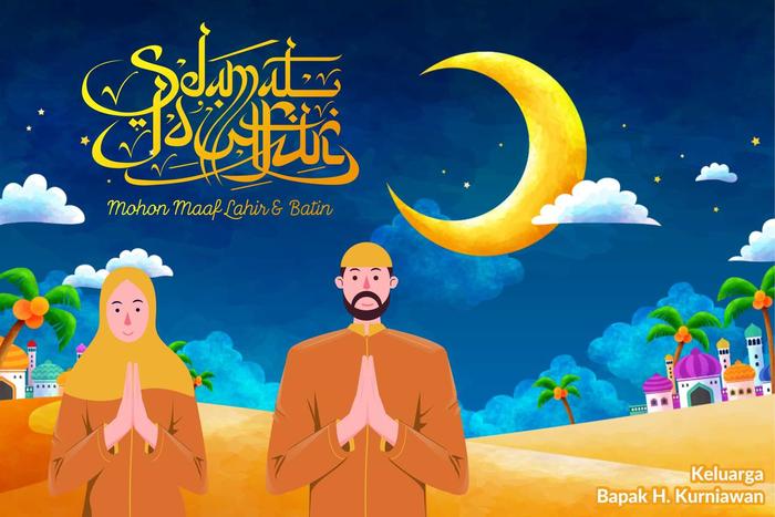 Gambar Kartu Ucapan Lebaran Selamat Hari Raya Idul Fitri bisa Untuk Parcel - KL 09 dari Undangan Cakmet undefined 4 Tokopedia