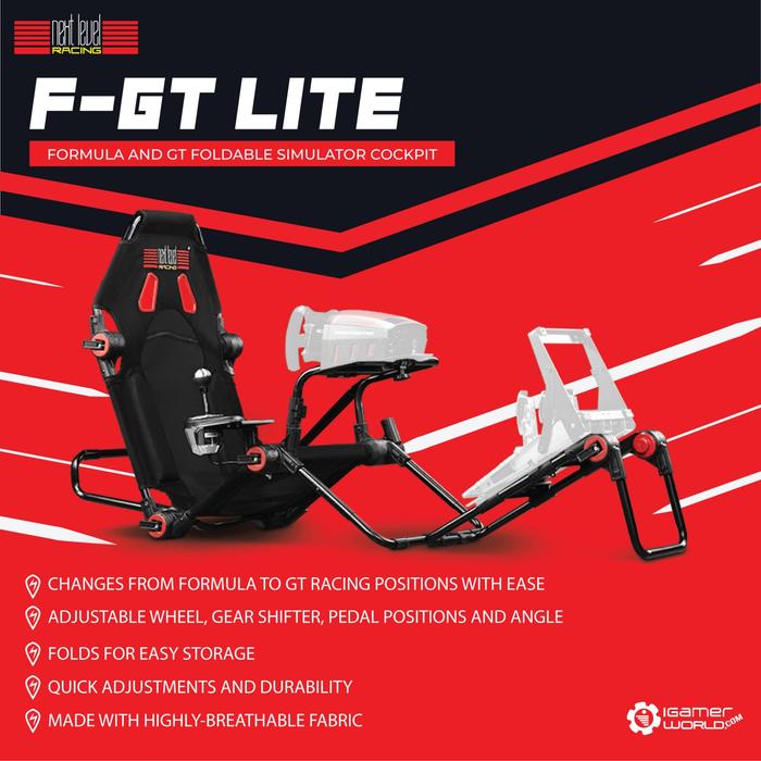 Gambar Next Level Racing S015 F-GT Lite Foldable Racing Simulator Cockpit dari Igamerworld Surabaya undefined Tokopedia
