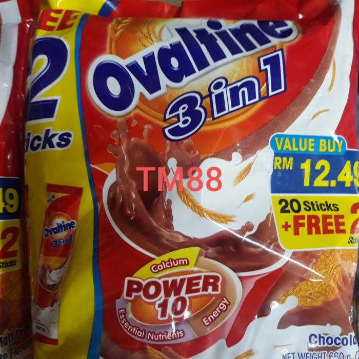 Gambar OVALTINE 3 IN 1 STICK/MALT DRINK CHOCOLATE FLAVOUR dari tunasmart88_NEW undefined Tokopedia