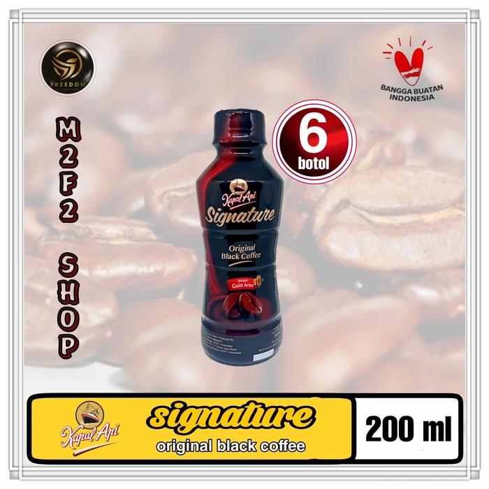 Gambar Kopi Kapal Api Signature Original Black Coffee Botol Pet - 200 ml (Harga 6 Pcs) dari M2F2 Shop - Paseban undefined Tokopedia