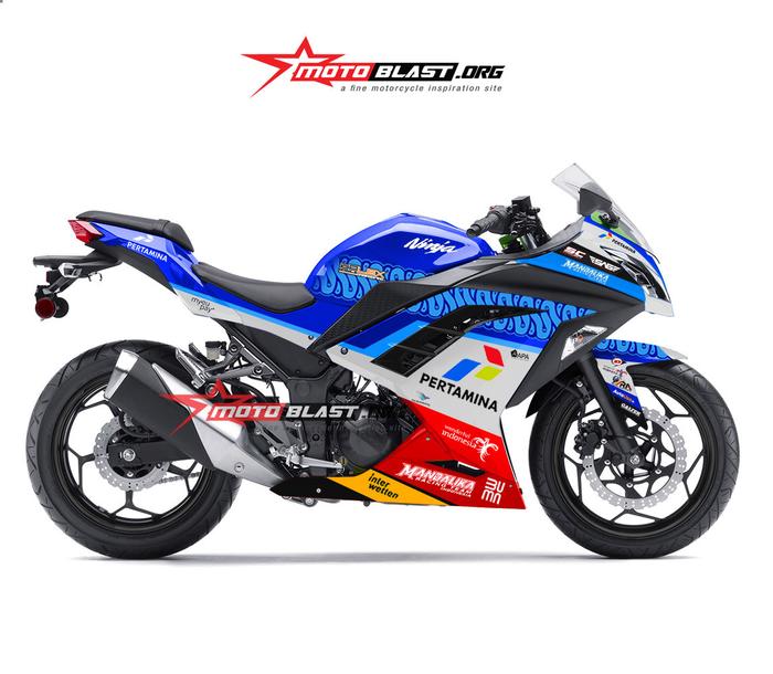 Gambar Decal stiker Ninja 250R Fi Mandalika Racing team fullbody Motoblast - Glosi mengkilap dari motoblast undefined Tokopedia