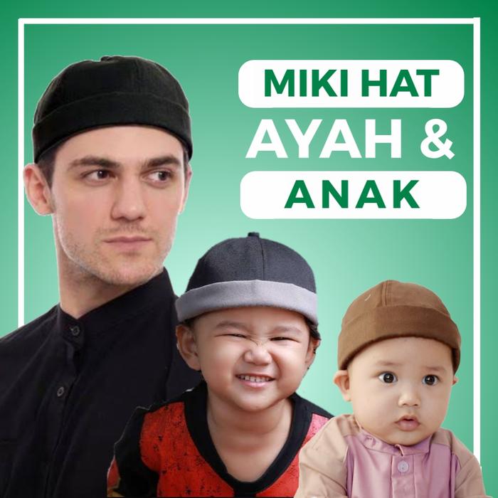 Jual Topi Cap Miki Hat Mikihat Peci Navy Hijrah Kopiah Gaul Hits - Main Image