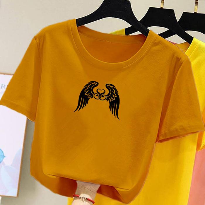 Gambar PARSEL RAMADAN - KAOS ANGLE WINGS BAJU KAOS WANITA DISTRO UNISEX - mustard, XL dari aavtshirt undefined Tokopedia