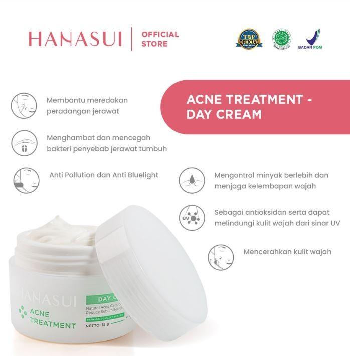 Gambar HANASUI ACNE TREATMENT SERIES FACE SKINCARE - CREAM CLEANSER ESSENCE - DAY CREAM 15GR dari Beauty-Center undefined Tokopedia