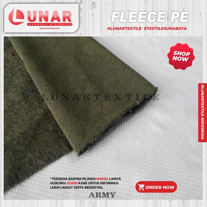 Gambar Kain Fleece PE Warna Lengkap Cocok untk Jaket Sweater Hoodie & Selimut - Army dari Lunar Textile Kain undefined Tokopedia