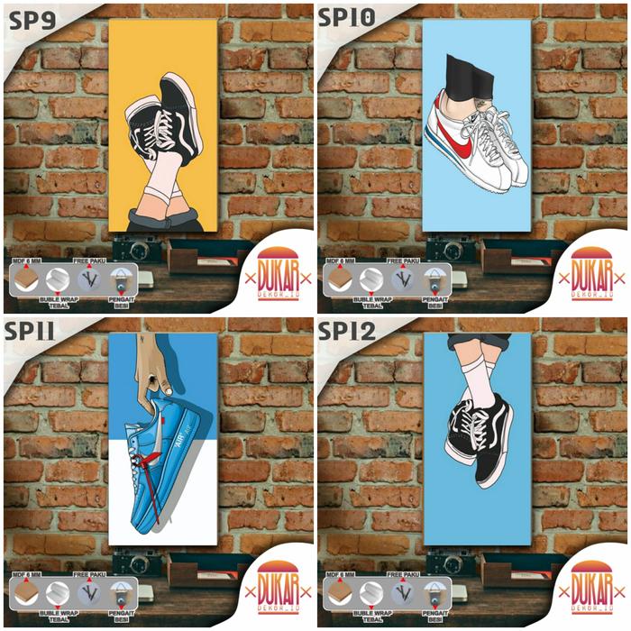 Gambar DD-SP15 Poster Hiasan dinding dekorasi ruangan home decor Sepatu - SP9 dari DukarDekor_id undefined Tokopedia