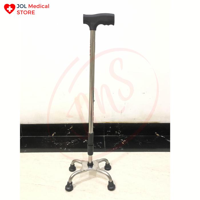 Gambar Tongkat Kaki 4 ALUMINIUM Alat Bantu Jalan Walking Stick Tongkat Jalan - Kaki 4 Standar dari JOL Medical Store undefined Tokopedia