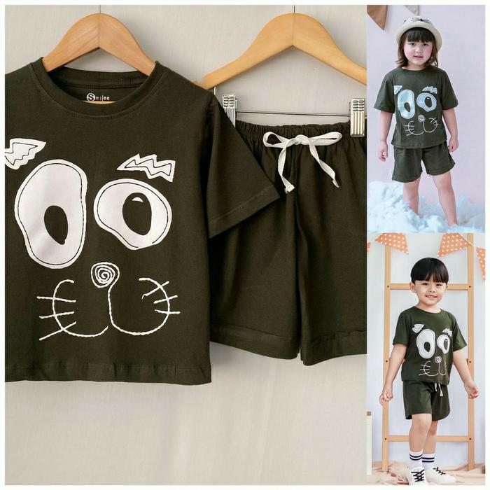 Gambar Setelan Anak Unisex Smilee Cool Hijau Army - Setelan anak Perempuan - Hijau Army, size 5tahun dari AristaYasna Shop undefined Tokopedia