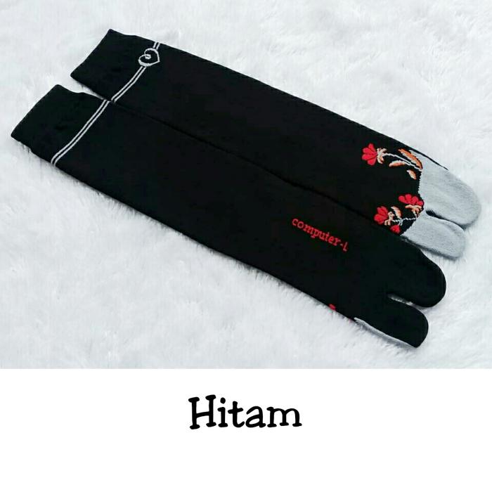 Gambar Kaos Kaki Jempol Wanita Motif Bunga Lili (THB-L) Tapak Hitam - Hitam, L dari Arofa Hijab Grosir undefined Tokopedia