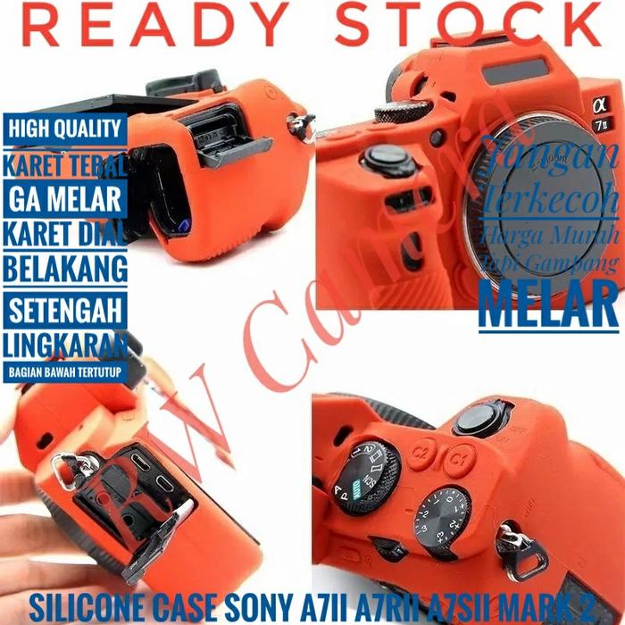 Silicone Case Sony A7ii A7Sii A7Rii Sarung Silikon A7 Mark2 ORANGE di Rw  Camera Tokopedia