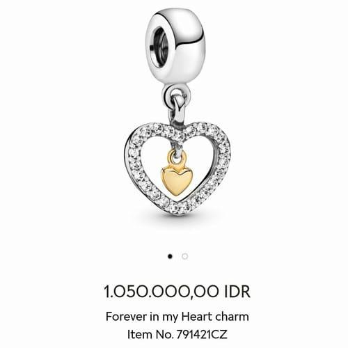 Silver with 14k gold charm Pan dora ori 