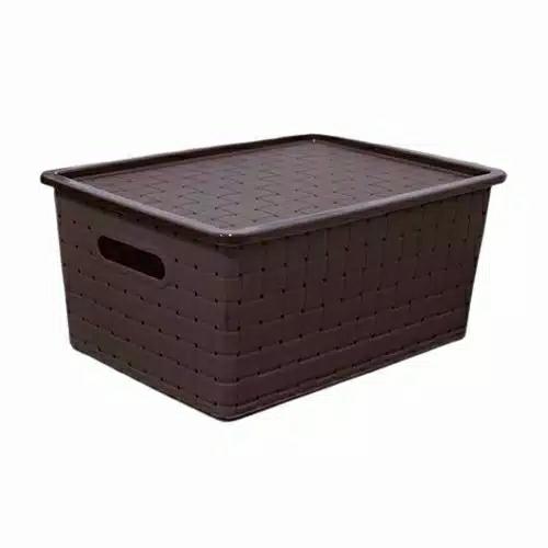 Gambar HAWAII LUGANO KERANJANG DENGAN TUTUP (S) HW9250 DT - Coklat tua dari Alvinalucky undefined Tokopedia