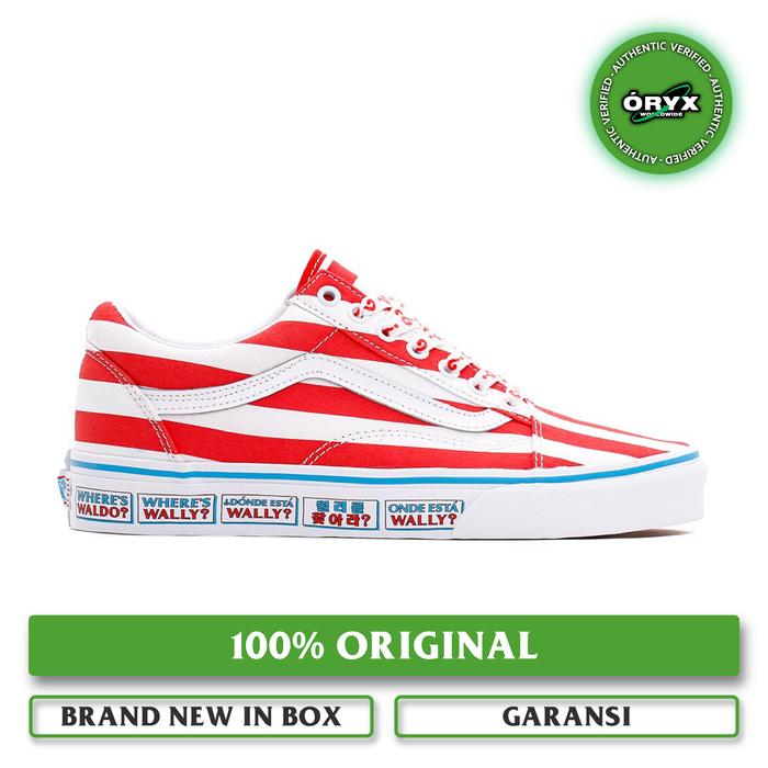 Jual Vans Old Skool x Where's Waldo? International Stripes 46