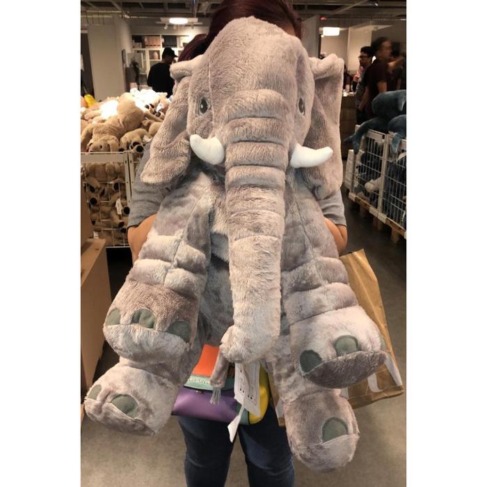Gambar Boneka Guling Gajah 50Cm elephant kado souvenir safari bantal bayi dari unyu-unyu boneka undefined Tokopedia