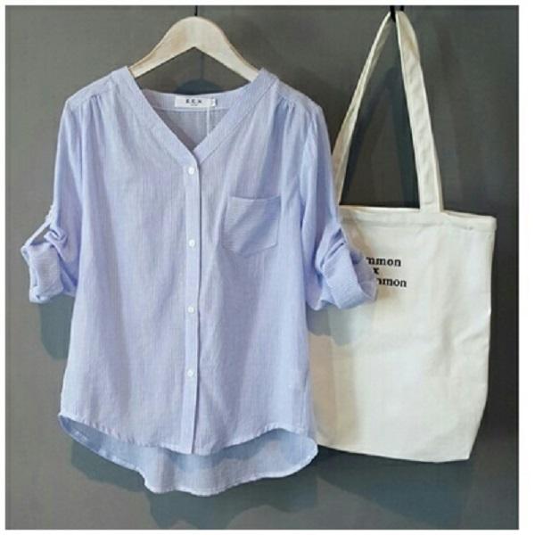 Gambar Lexander Fashion Blouse Momon Stripe - All Size, Merah Muda dari Lexander undefined Tokopedia