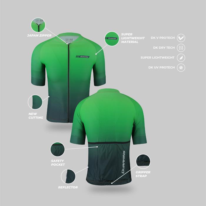 Gambar Duraking Jersey Sepeda Gradient Series - Green, S dari Duraking Outdoor and Sports undefined Tokopedia