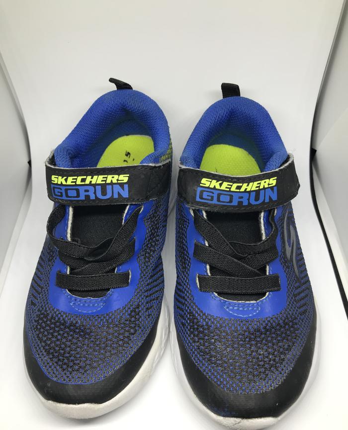 Jual Sepatu anak biru hitam skechers 