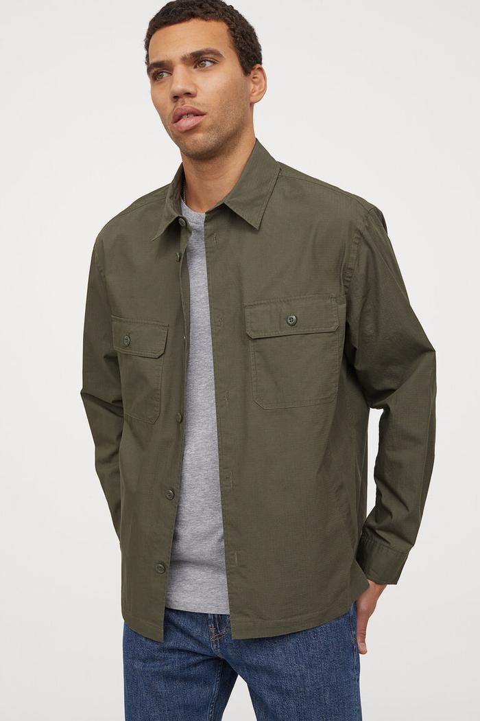Jual H\u0026M Relaxed Fit Shirt jacket 