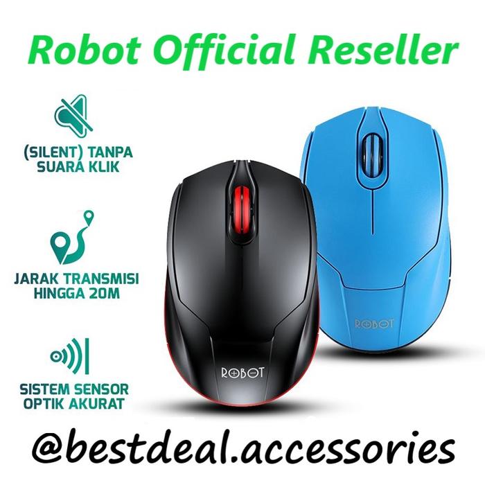 Gambar Robot M310 Silent Mouse Wireless 2.4 GHz Garansi Resmi 1 Tahun - Hitam dari bestdeal_NEW undefined Tokopedia
