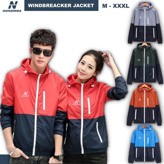 Gambar Jaket Pria Jaket Wanita Jaket Windbreaker Jaket Parasut Taslan Jumbo - Red, M dari GUDANG JAKET TAS undefined Tokopedia