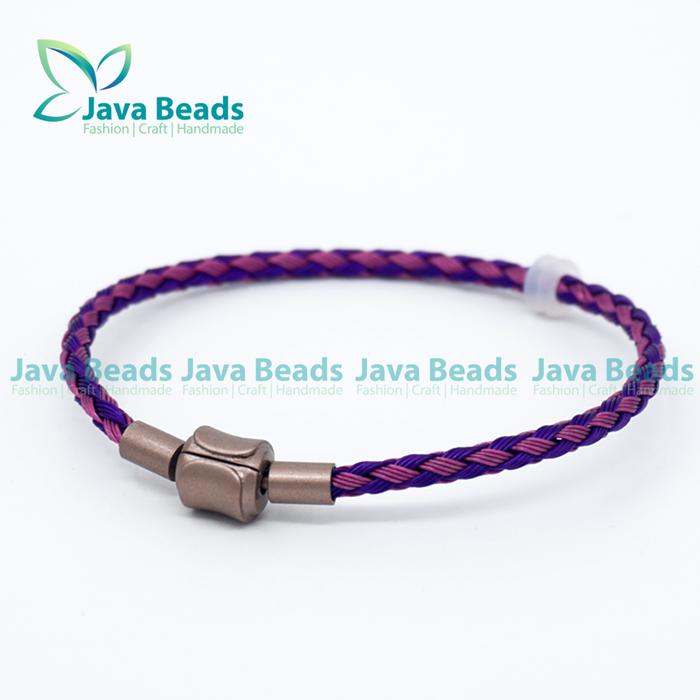 Gambar Gelang Tali Kawat Anti Air Waterproof Untuk Charm Liontin Huruf - Ungu Mix Pink dari javabeads undefined Tokopedia