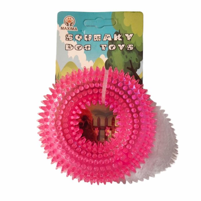 Gambar Squeaky Donut Dog Toy - Mainan gigitan bunyi Anjing Pet Dog Toy - Merah Muda, M dari Puppi Qube Store undefined Tokopedia