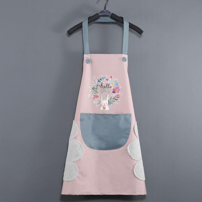 Gambar NA - CELEMEK APRON CELEMEK ADA KANTONG APRON KANTONG APRON KARAKTER - HELO RABIT PINK dari NavyAcc undefined Tokopedia