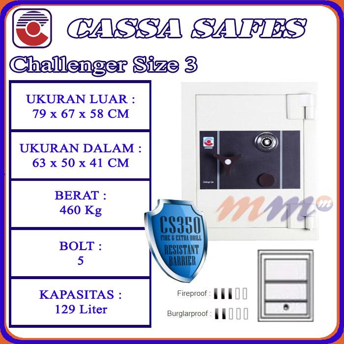 Gambar Brankas Cassa Challenger, Brankas Tahan Api & Tahan Bongkar - Size III dari IBAD OFFICE SUPPLIES undefined Tokopedia