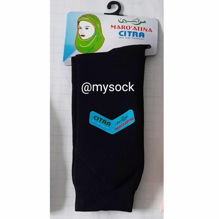 Gambar (6 PASANG) Kaos Kaki Citra Sebetis Kream Putih Hitam dari MySock shop undefined 5 Tokopedia
