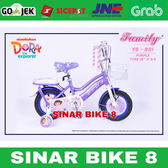 Gambar Sepeda Anak Perempuan 12 Inch FAMILY DORA Edisi - Pruple dari Toko Sepeda Sinar Bike 8 undefined Tokopedia