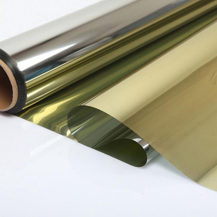 Gambar silver gold one way stiker kaca film cermin mirror peredam panas - silver gold dari GENERALDISTRIBUSISTICKER undefined Tokopedia