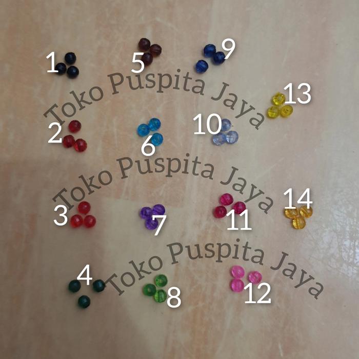 Gambar Manik manik 4mm akrilik / AC - 1/2 pon dari Toko Puspita Jaya undefined Tokopedia