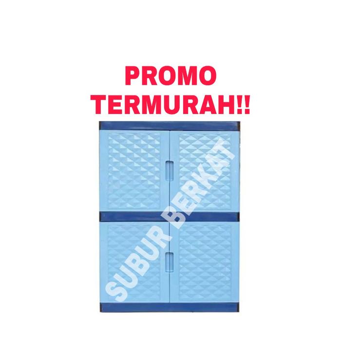 Gambar Lemari plastik mini tabitha susun 2 - Biru dari Subur Berkat undefined Tokopedia
