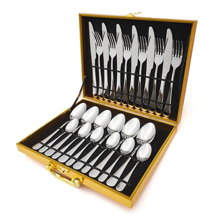 Gambar Sejati Sendok Set / Cutlery Set Gift Box Stainless Steel Premium 24pcs - Silver dari Sejati Official Store undefined Tokopedia
