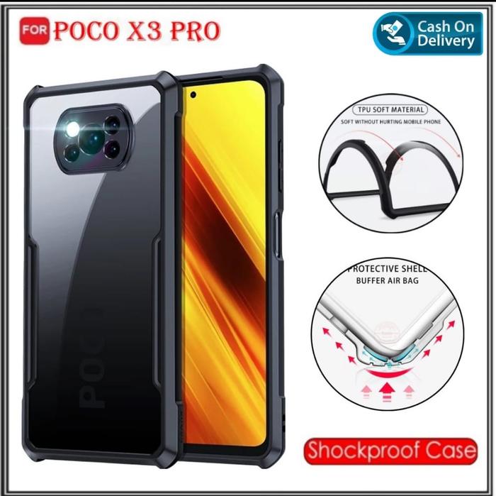 Case Poco X3 Pro Casing Soft Hard Transparan Shockproof Cover