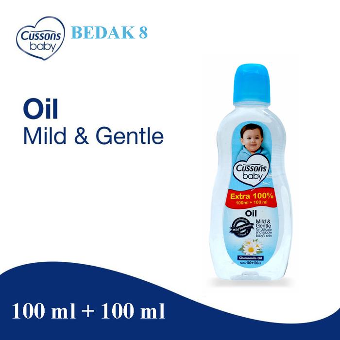 Gambar Cussons Baby Oil 100 ml + 100 ml Extra Isi 100 % - Mikld & Gentle dari BEDAK 8 undefined Tokopedia