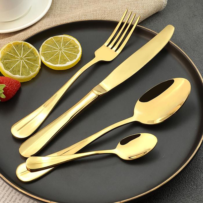 Gambar Sejati Pisau Set / Cutlery Set Stainless Steel Premium 4pcs - Gold dari Sejati Official Store undefined Tokopedia